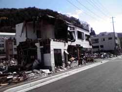 津波で壊れた家屋（釜石市内）